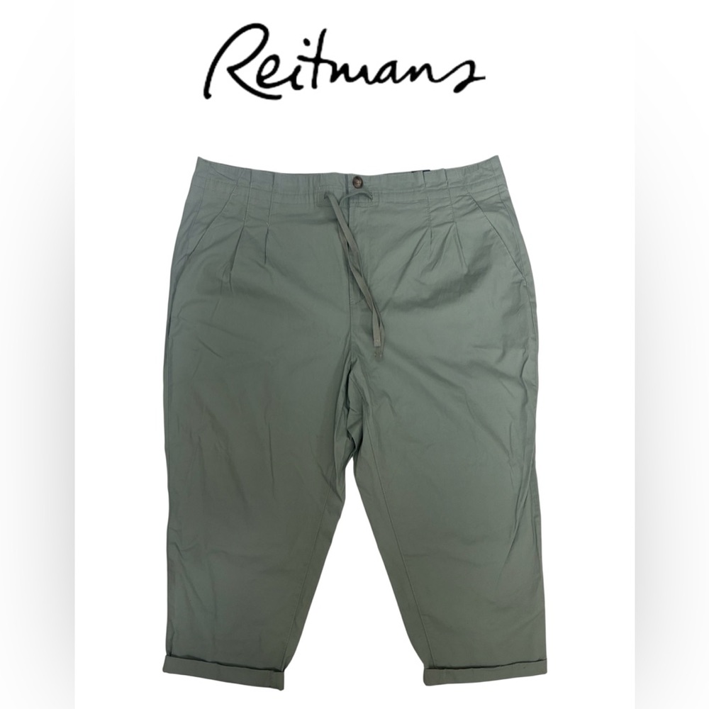 REITMANS CROPPED COTTON PANTS 18 PETITE